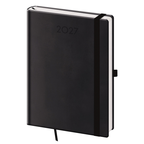 2027 A5 Print Plus Daily Planner - Black