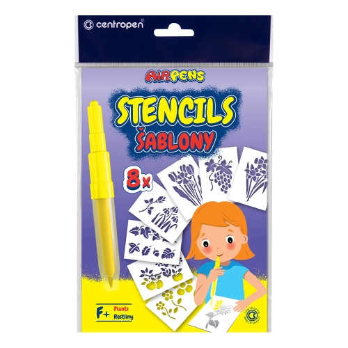 Paper templates CENTROPEN 9996/F Flowers, set of 8 pcs