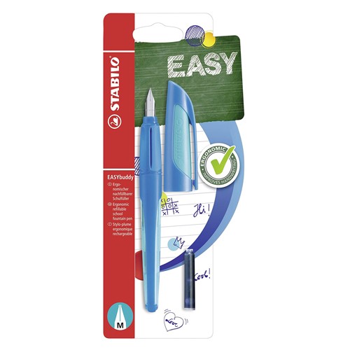Ballpoint pen STABILO EASYbuddy - dark/light blue M, blister