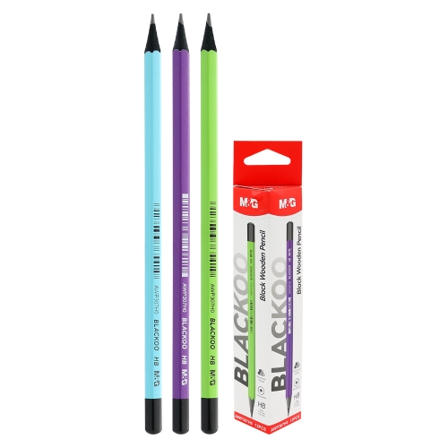 Graphite pencil M&G BLACKOO HB hexagonal (price is for 1 piece)
