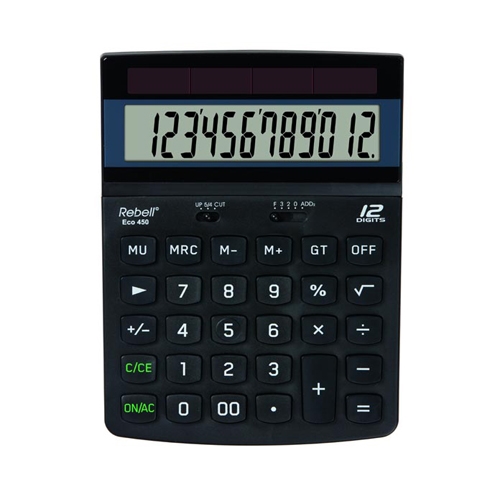 Kalkulačka stolová REBELL RE-ECO 450 BX