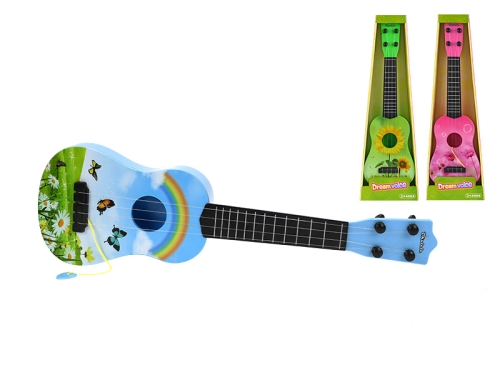 3asstd color (pink, blue, green) 48cm plastic guitar in OTB
