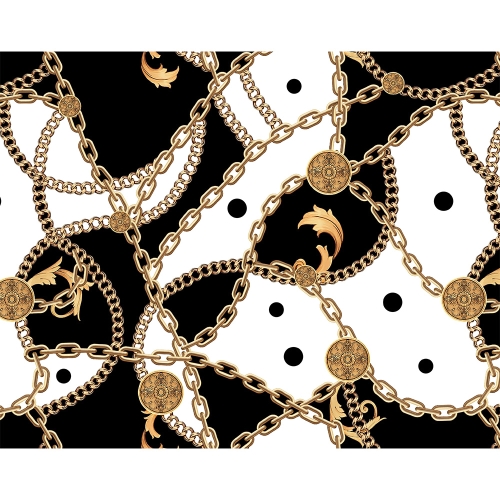 Gift wrapping paper FLORENTIA 70x100 cm - gold chain