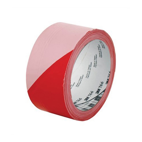 Industrial tape, red-white, 50mm x 33m