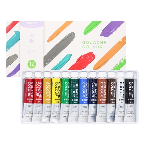 Gouache paints M&G 12 ml - set of 12 pcs
