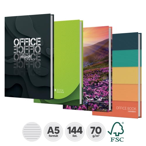 Hard Cover Notebook A5-144 sheets lines, HCA5-144-L