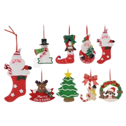 HANG DECO XMAS 10CM 8ASS