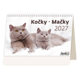 Stolový kalendár 2027 Kočky/Mačky