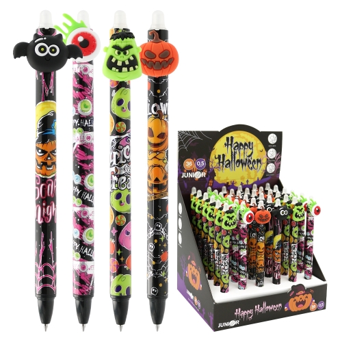 Erasable Gel Pen JUNIOR Happy Halloween 0,5 mm - blue ink