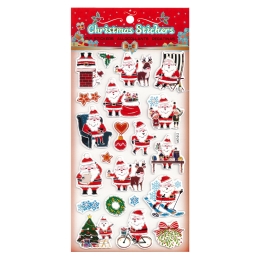 Christmas stickers 14.5 x 30 cm, foam (mix of designs) (3)