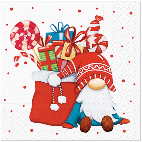 Napkins PAW L 33x33cm Holiday Sweetkeeper