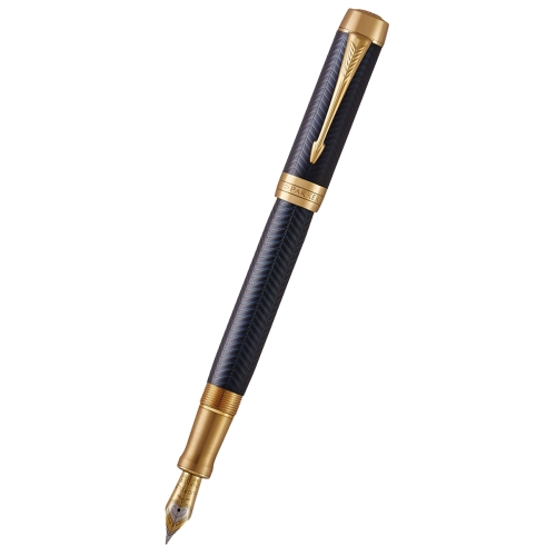 Fountain pen PARKER Duofold Prestige Blue Chevron CNT -F-