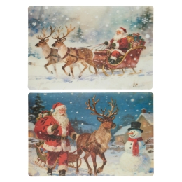 Christmas Tablecloth with 3D Effect, 42x28 cm, PP (assorted / price per piece) (1)