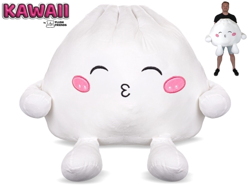 Plush Friends Kawaii 1style only (kissing) 60x60x53cm white kawaii bao dumpling 0m+