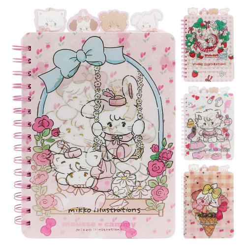 Children's spiral notebook, 120 sheets - Rabbit/Cat (mix of designs)
