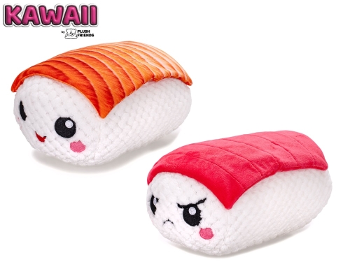 Plush Friends Kawaii 2asstd (Salmon, Tuna) 25x14x17cm plush Sushi Nigiri 0m+