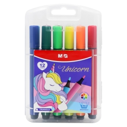Water markers, triangular M&G Unicorn - set of 12 (1)
