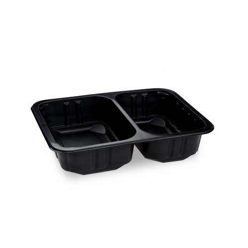 Menu bowl (PP) 2-piece black 227 x 178 x 50 mm [320 pcs]