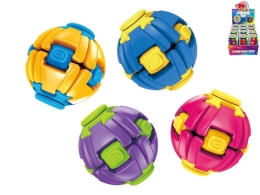 4asstd color 6,5cm plastic Spin Ball in OTB 24pcs in DBX