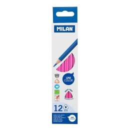 Pencils MILAN Ergo Grip triangular 1 pc, pink