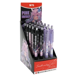 Ballpoint pen M&G Pink Fantasy 0,7 mm (2 designs) blue refill (1)