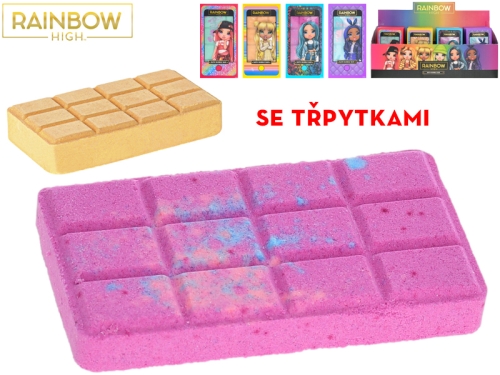 Rainbow High - 4asstd color(marble,gold,pink,purple) 13x7cm bath bar w/glitters in PBX 12p