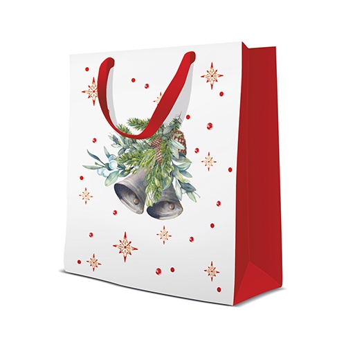 Gift bag PAW Jingle Bells, medium 20x10x25 cm