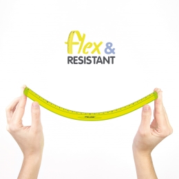 Ruler set MILAN "FLEX" flexible, yellow (2)