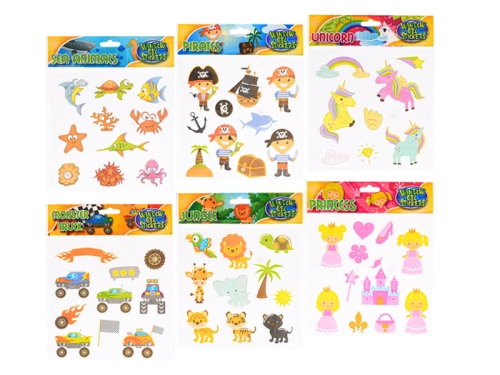 Toys&Trends 6asstd gel stickers in PB