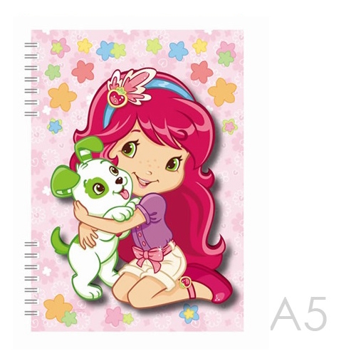 Notebook A5 Akim with 3D application - Strawberry