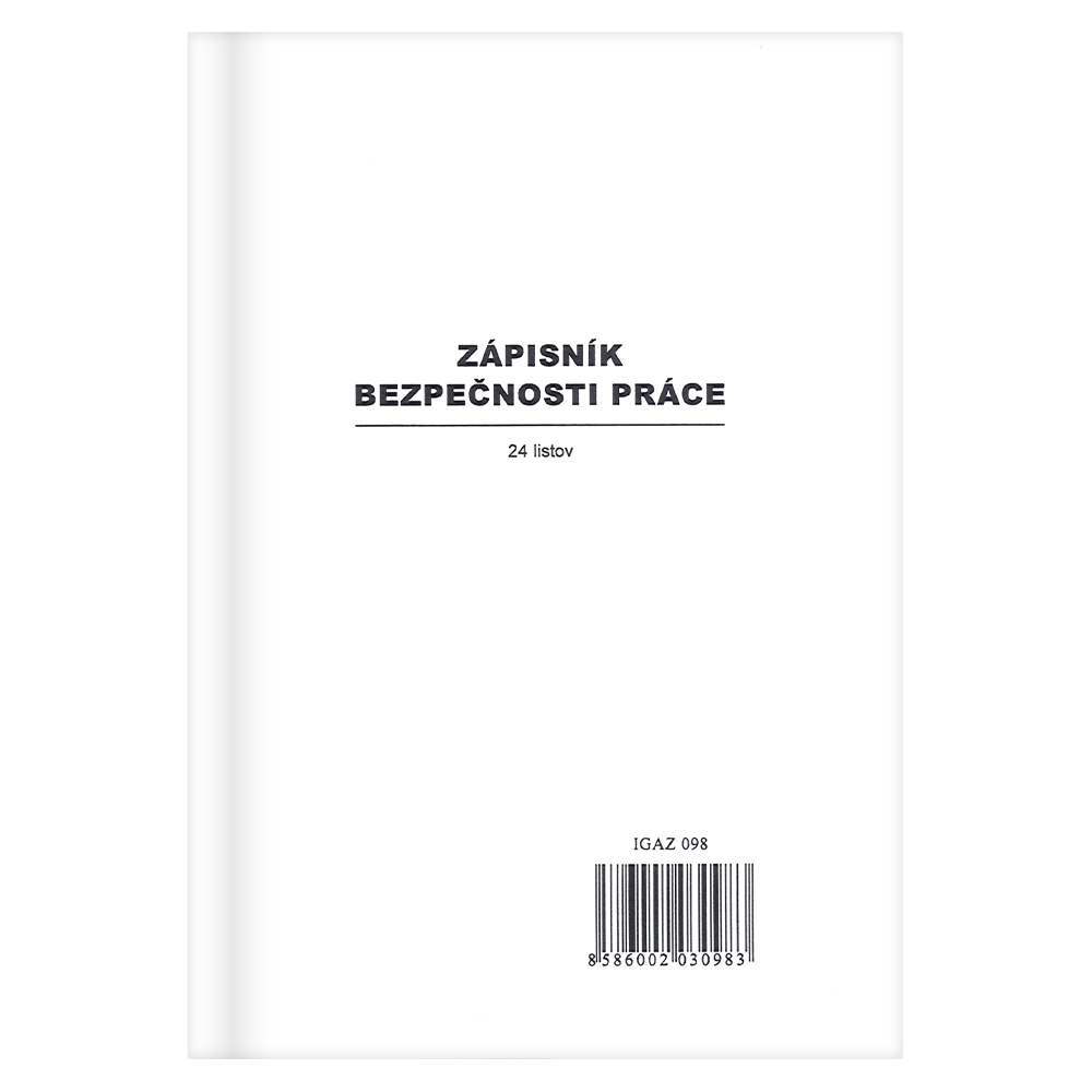 Zápisník bezpečnosti práce, A5,    (IGAZ 98)