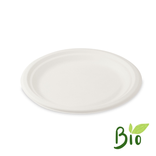 Plate BIO sugar cane 22cm, 10 pcs