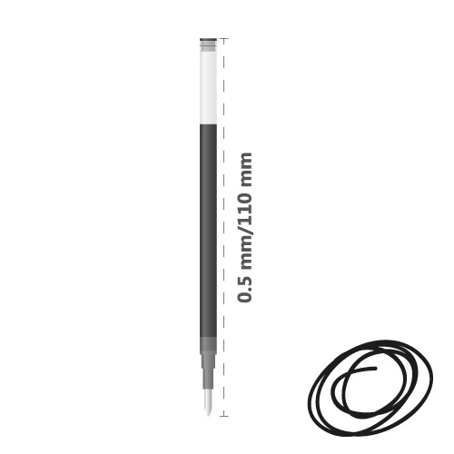 Refill gel PILOT G-2/B2P 0.5 mm - black