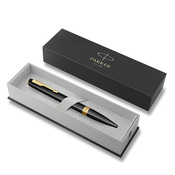 Pero guľôčkové PARKER Meridian Glossy Black GT - modrá náplň