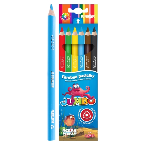 Pencils triangular JUMBO - set of 6 pcs