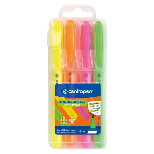 Highlighter CENTROPEN 2822 FAX - set of 4 pcs