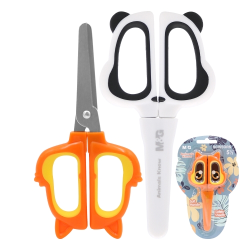 Children's scissors M&G Animal Planet 5.5"/136 mm, white / orange