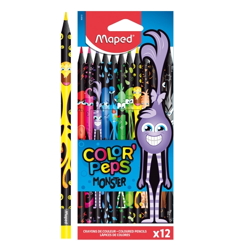 MAPED triangular crayons "COLOR'PEPS MONSTER" set of 12 pcs