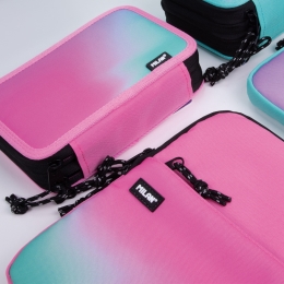 Filled double decker pencil case Sunset, pink (2)