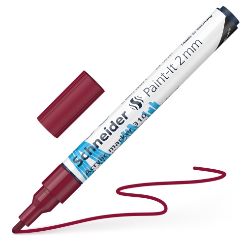 Popisovač Schneider Paint-It 310 Acrylic Marker 2mm - bordová