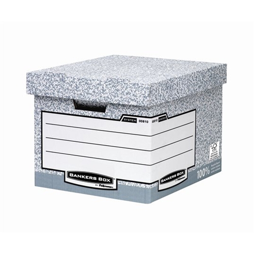 Archival container, cardboard, standard, "BANKERS BOX® SYSTEM by FELLOWES®"