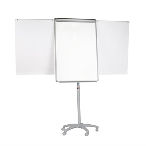 Flipchart board, mobile, with auxiliary handles