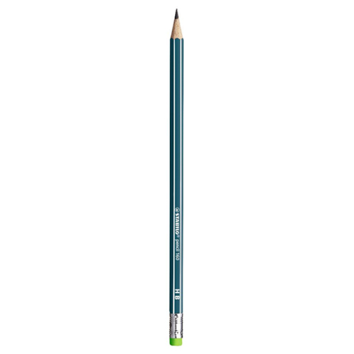 Ceruzka grafitová HB STABILO s gumou - zelená