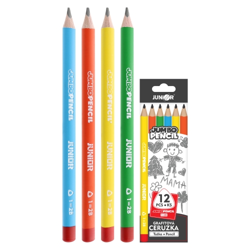 Ceruzka grafitová JUNIOR JUMBO PENCIL trojhranná - tvrdosť 2B