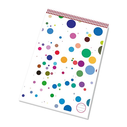 Head Paper Ruler Block A4 note spiral in the head - ruler line / 50 sheets | juniorpapier.eu