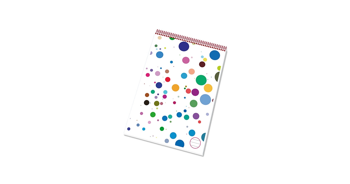 Head Paper Ruler Block A4 note spiral in the head - ruler line / 50 sheets | juniorpapier.eu