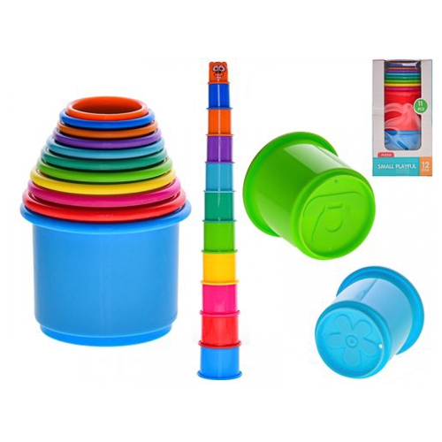 11pcs of 68cm plastic stacking cups 12m+ in WBX