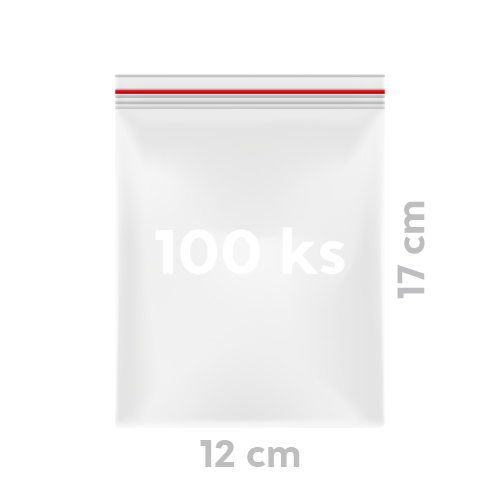 Rýchlouzatváracie vrecko (LDPE) transparentné 12 x 17 cm [10 x 100 ks]