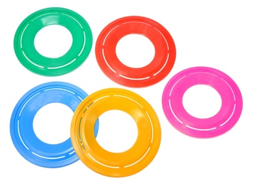 5asstd color (yellow, red, blue, green, purple) 29cm plastic flying disc