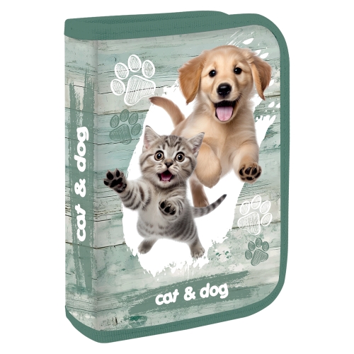 Pencil case full - 1 bunk, 31 pieces JUNIOR S8 - Cat & Dog